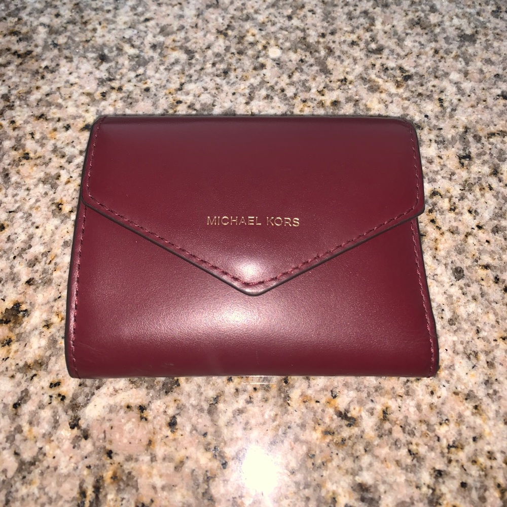 Maroon 'Blakely' wallet from Michael Kors